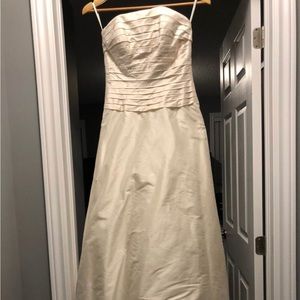Paloma Blanca raw silk wedding dress size 4